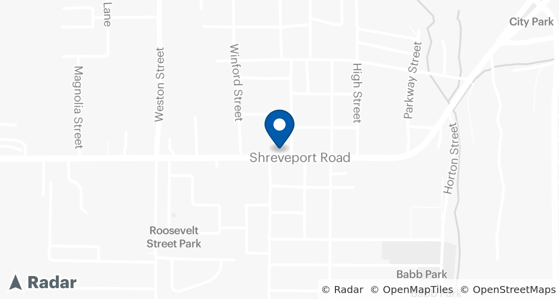 Map of Dairy Queen Location:: 1105 Shreveport Rd, Minden, LA, 71055-3704